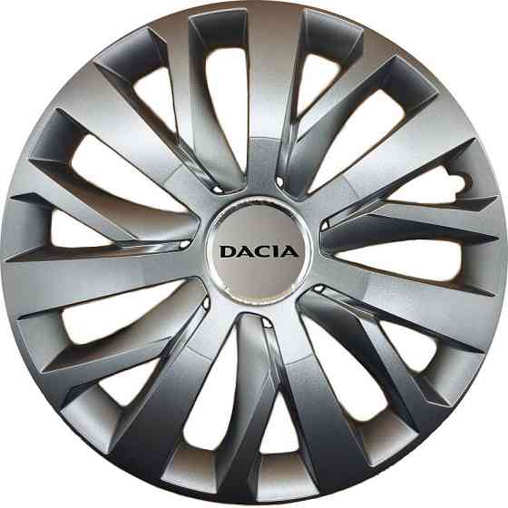 Автомобильные модельные колпаки R15 Dacia 345 4шт, SJS, серебряные Киев