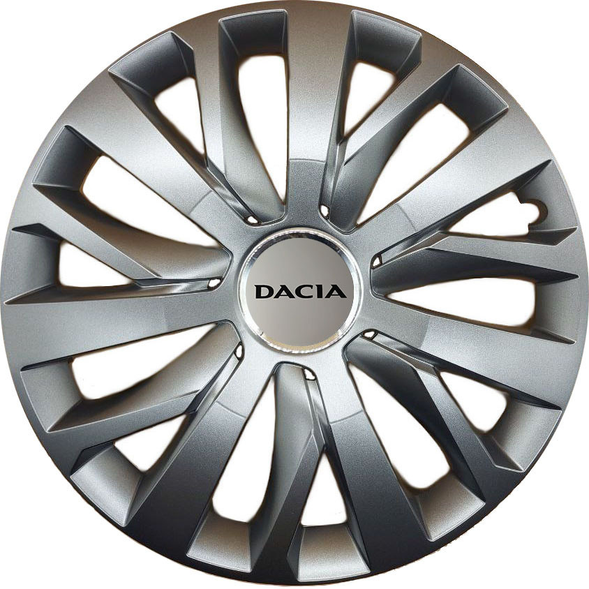 Автомобильные модельные колпаки R15 Dacia 345 4шт, SJS, серебряные Киев - изображение 1