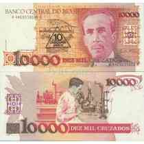 Бразилія 10 нових крузадо на 10000 крузадо 1989г г UNC Р-218 Полтава
