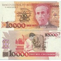 Бразилия 10 новых крузадо на 10000 крузадо 1989г г UNC Р-218а Полтава - изображение 1