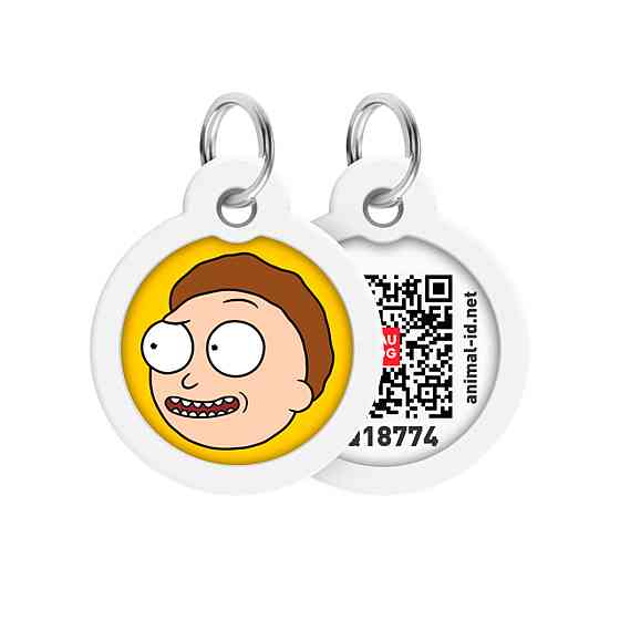 Адресник для собак и кошек металлический WAUDOG Smart ID с QR паспортом, рисунок 