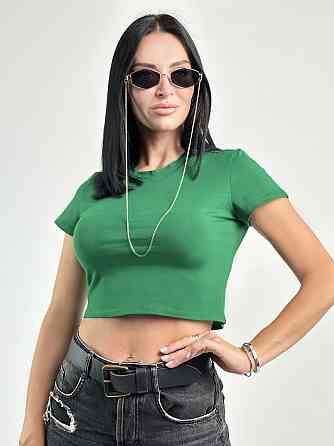 Облегающая укороченная футболка 