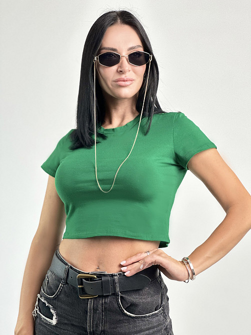 Облегающая укороченная футболка 