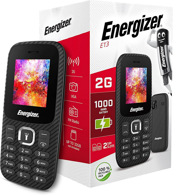Телефон Energizer E13-2G черный Dual SIM (Mini SIM) 2G кнопочный 32MB RAM 1GB память Bluetooth Киев - изображение 6
