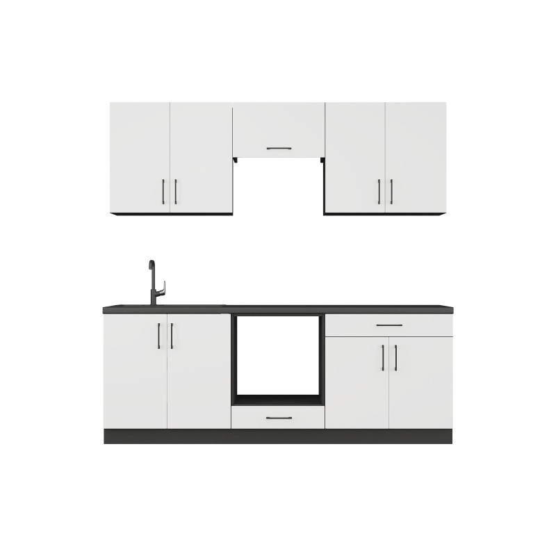Кухня модульна Эверест Оптима набор №8 Белый 2,2 м (без столешницы) (DTM-5724) Львов - изображение 2