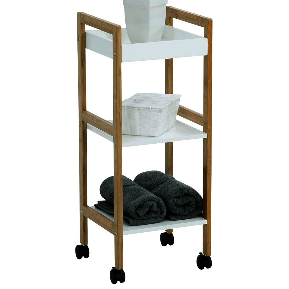 Етажерка для ванної на коліщатах "Хановер" кориця-зефір Миколаїв - фото 1