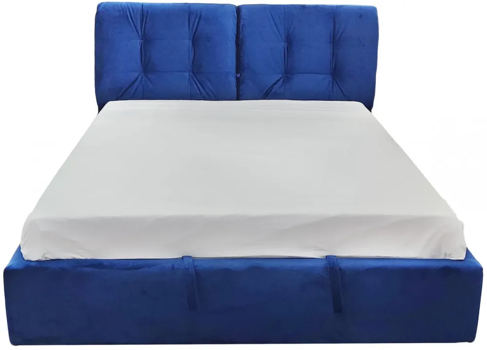 Ліжко BNB Двоспальне Gold Comfort 140 х 200 см Simple З підйомним механізмом та нішою для білизни Синій Київ - фото 2