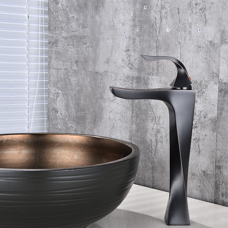 Дизайнерский смеситель для умывальника WanFan люкс качества, кран в ванную с одной ручкой матовый Черный Каменец-Подольский - изображение 6