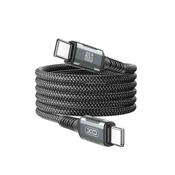 Кабель XO Magnetic Braided Type-C to Type-C 60W 1м чорний Львів