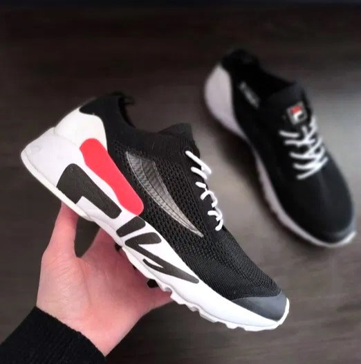 Кросівки FILA Чорні Чоловічі Філа Тканинні Літні для бігу (розміри: 41,42,43,44,45) Дніпро - фото 1