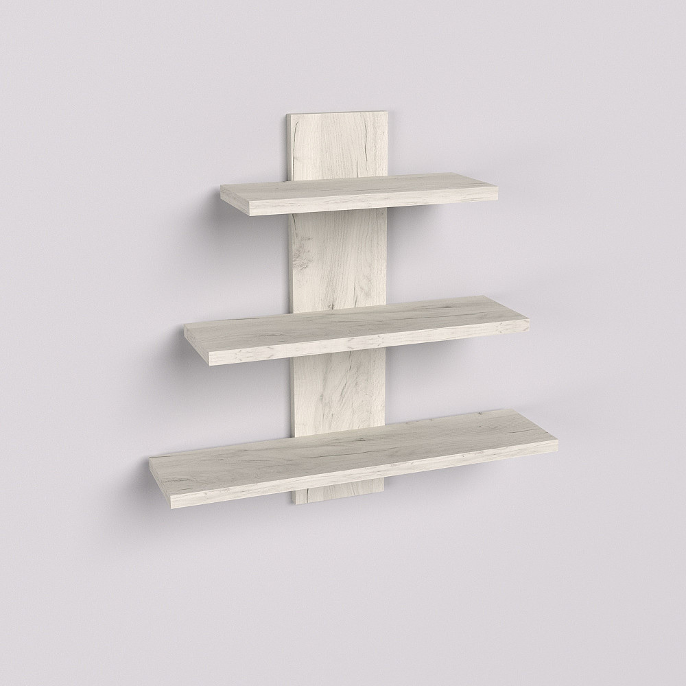 Полка навесная П-1, Дуб Крафт Білий, 500/140/500 Львов - изображение 1