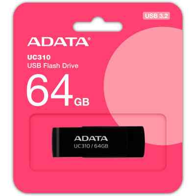 USB флеш накопичувач ADATA 64GB UC310 Black USB 3.0 (UC310-64G-RBK) Вінниця