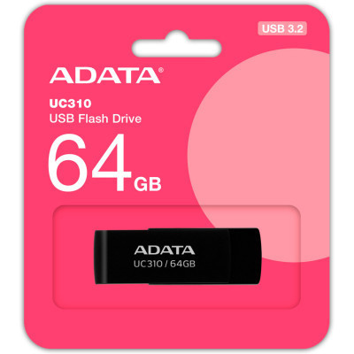USB флеш накопитель ADATA 64GB UC310 Black USB 3.0 (UC310-64G-RBK) Винница - изображение 4