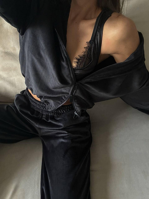 Женский стильный повседневный велюровый костюм велюр плюш Одесса - изображение 4