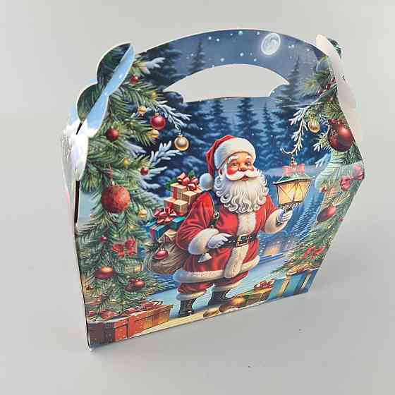 Новогодняя подарочная картонная упаковка для конфет (800грм) №209 