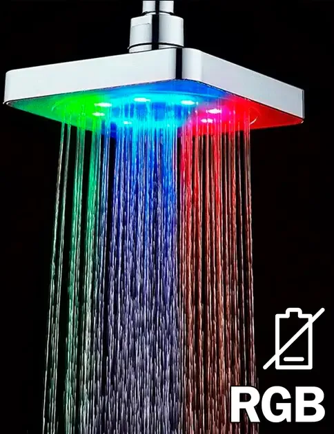 Насадка для душа с LED подсветкой RGB LED SHOWER Светодиодная Лейка Коломыя - изображение 1