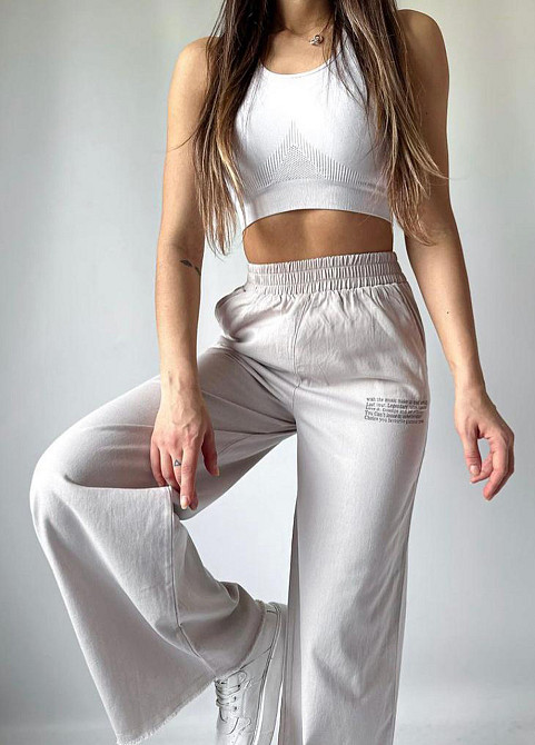 Брюки палаццо cotton Q 01091-3 42-44 Киев - изображение 5