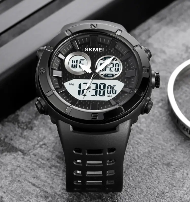 Годинник чоловічий наручний спортивний Skmei 2014 (Чорний з білим) Вінниця - фото 5