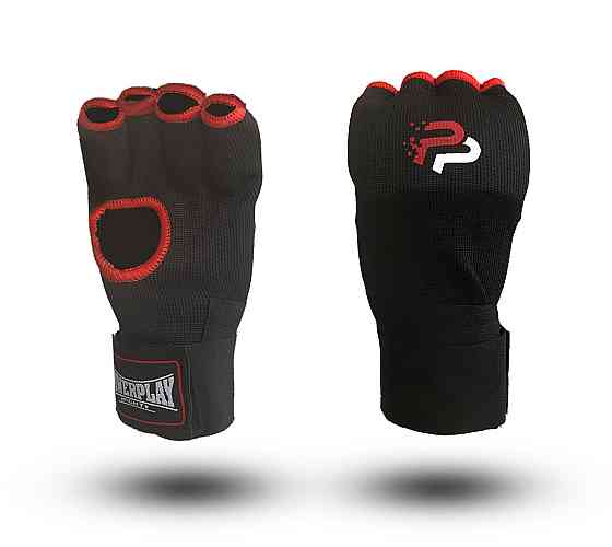 Бинти-рукавиці PowerPlay 3096 з гелевими подушечками Чорні L Луцьк