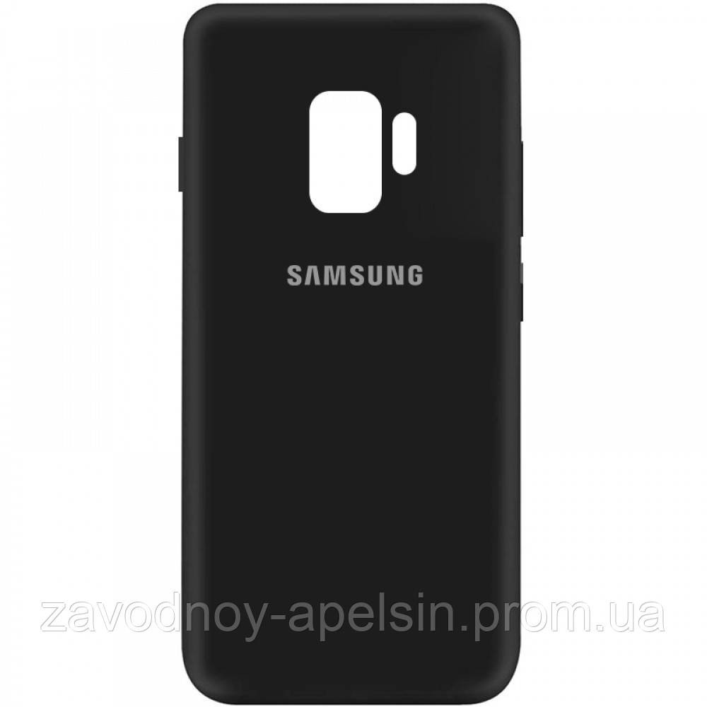 Samsung G960 S9 чохол мікрофібра Silicone Cover (чорний) Одеса - фото 1