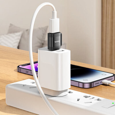 Адаптер HOCO UA31C Type-C male to USB female OTG adapter Black (6942007628129) Київ - фото 4
