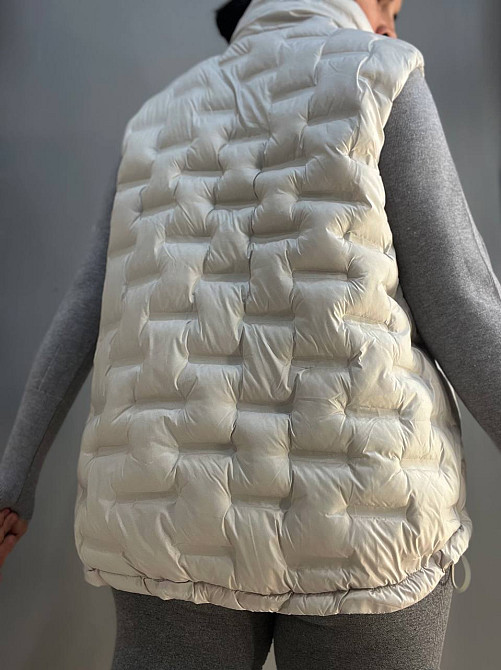 Жилет женский A-N 8040 стеганый средней длины воротник стойка аэропух светло серый, светло-серый, 44 Киев - изображение 16