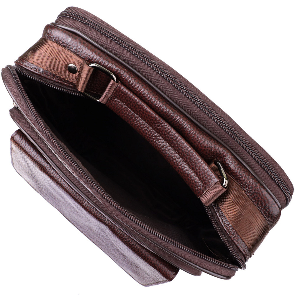 Мужская сумка с ручкой для переноса в руке из натуральной кожи Vintage 23024 Коричневый Киев - изображение 8