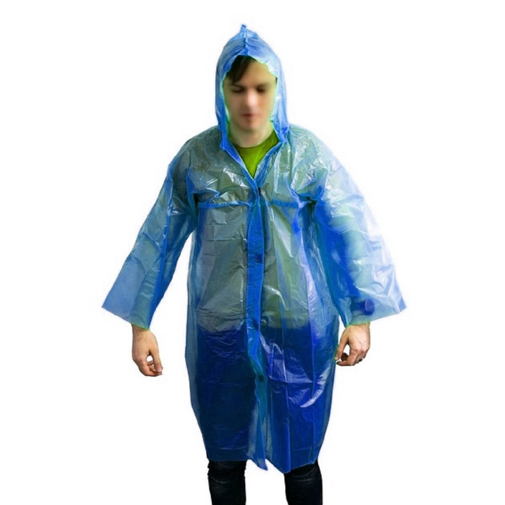 Плащ-дощовик на кнопках синій розмір XL Київ - фото 1