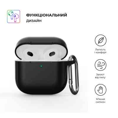 Чохол для навушників Armorstandart Hang Case для Apple AirPods 4 Black (ARM81277) Вінниця