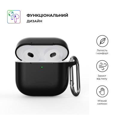 Чохол для навушників Armorstandart Hang Case для Apple AirPods 4 Black (ARM81277) Вінниця - фото 2