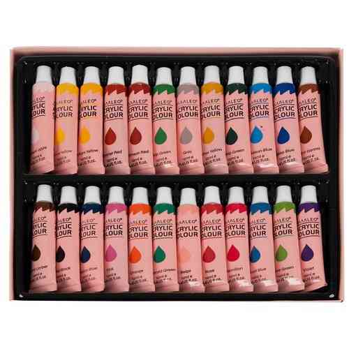 Набір акрилових фарб 24 шт по 12 мл для малювання Maaleo (20363) Нововолинськ