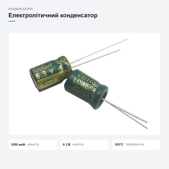 Электролитические конденсаторы для плат Киев