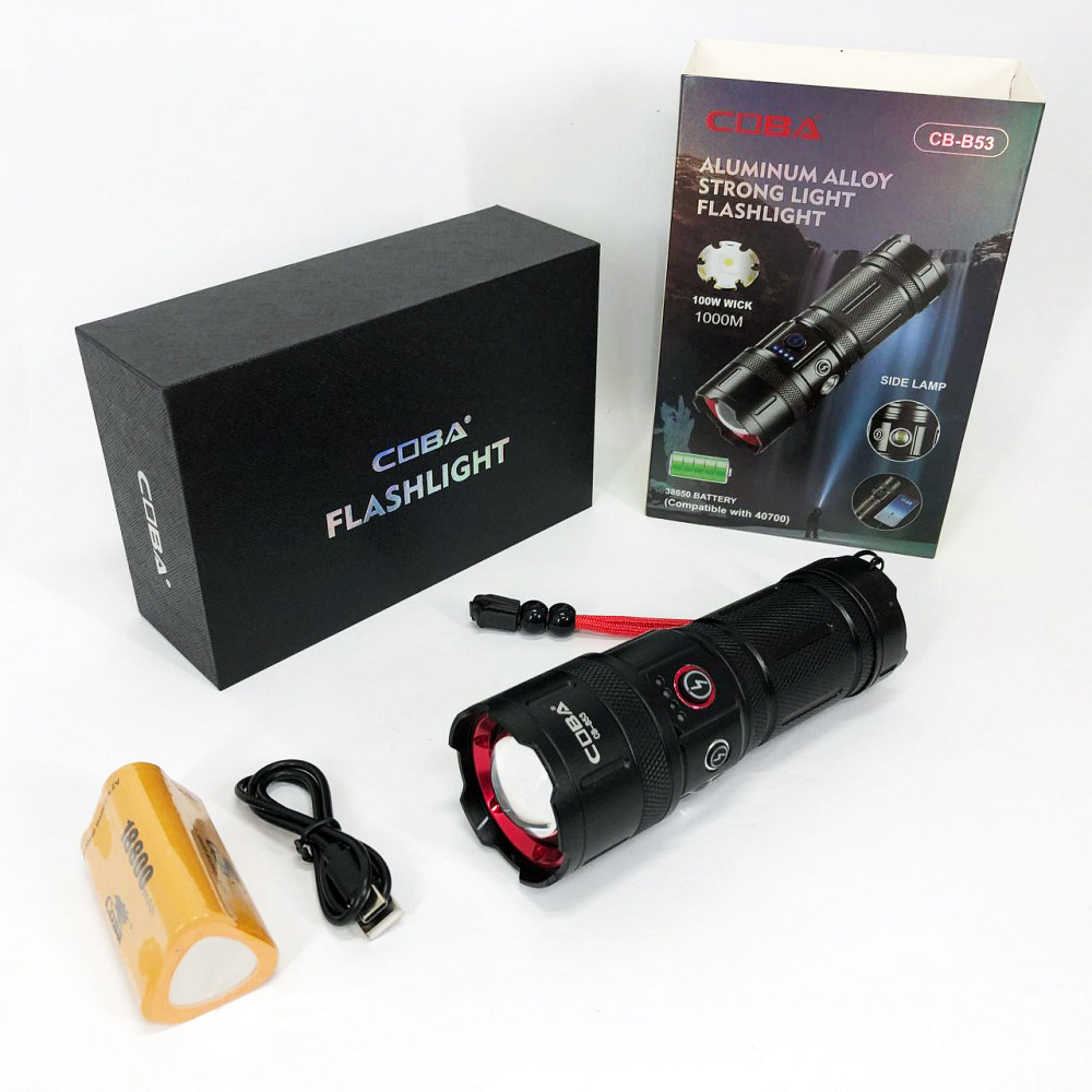 Ручной фонарь с высокой яркостью, Мощный фонарь с возможностью зарядки переносной лед лампой YR-37 Львов - изображение 8