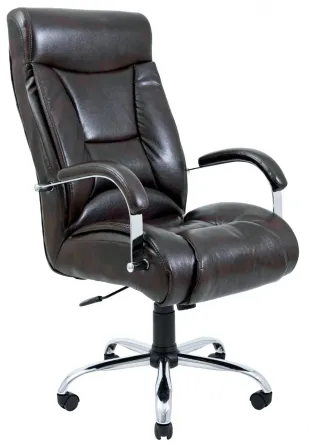 Офисное Кресло Руководителя Richman Magistr Titan Dark Brown Хром М1 Tilt Коричневый Днепр