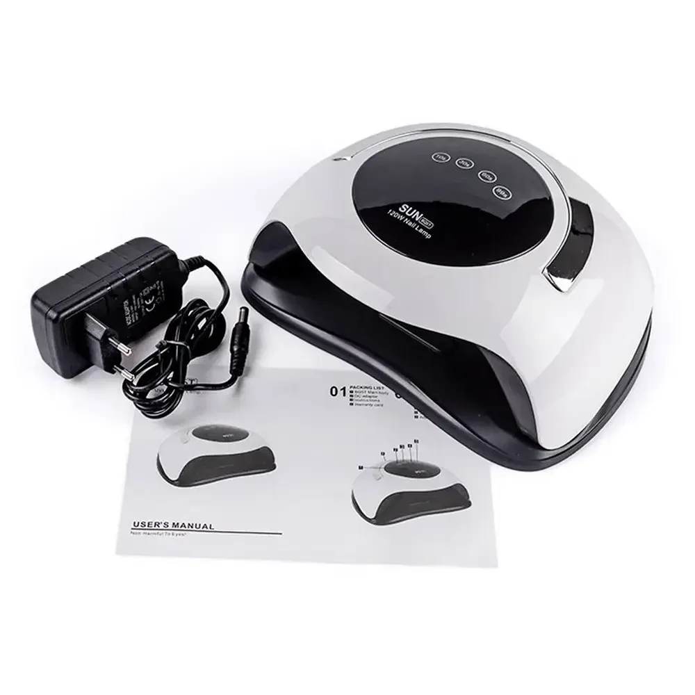 Лампа для маникюра SUN BQ-5T 120Вт UV+LED, Белая/Ультрафиолетовая лампа для сушки ногтей с ручкой и дисплеем Киев - изображение 9