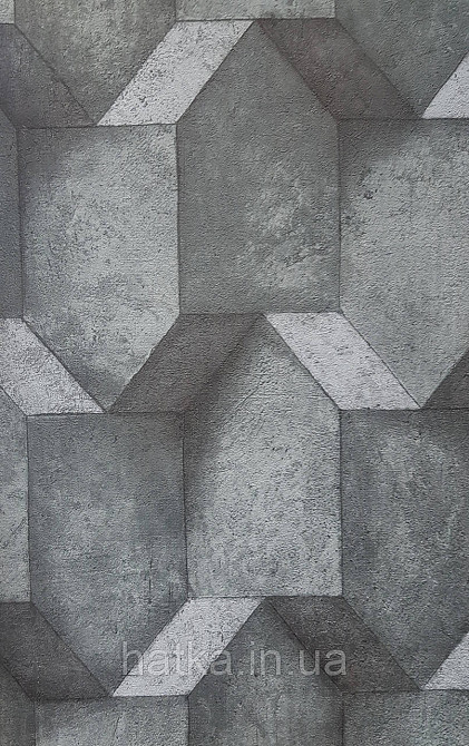 Обои виниловые на флизелине AS creation The Bos 0.53х10 геометрия фигуры структурные бирюзовые серые 3д Киев - изображение 4