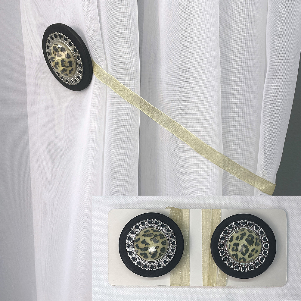 Магніти для штор і гардин Карпати набір 2 шт Чорний з сріблястим (81-147) Київ - фото 1