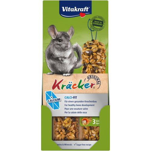 Лакомство Vitakraft Kracker Original Calci Fit крекер для декоративных грызунов и шиншилл с кальцием 2 шт/уп Киев - изображение 2