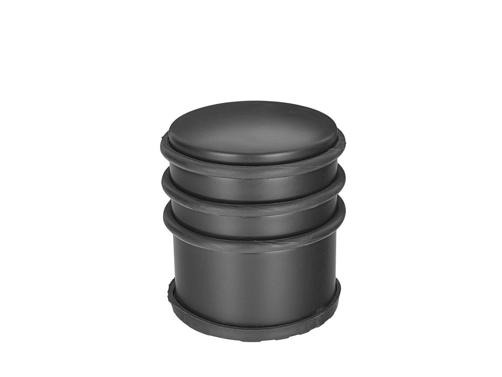 Відбійник дверний антиковзальний "GekoHome" 1,1 кг діаметром 70мм висотою 80мм чорний матовий Київ - фото 1