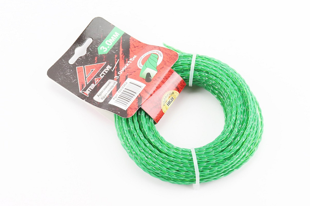 Струна косильна d-3,0mm, 15м "свердло", двокомпонентна (різні кольори, можливий напис 3,3mm) Киев - изображение 1