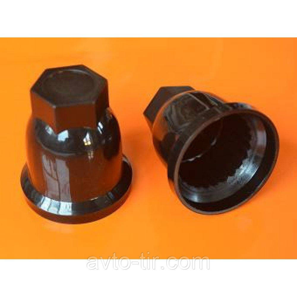 Ковпачок пластиковий на гайку колеса 32 мм чорний високий Луцк - изображение 1