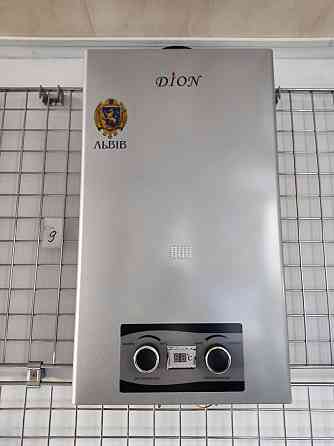 Газова колонка димохідна DION JSD 10 сіра проточний газовий водонагрівач 10 л/хв розпал від батарейок Київ