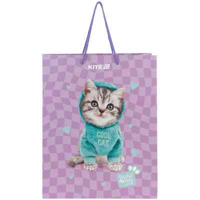 Подарочный пакет Kite Studio Pets, 26х32 см (SP25-266) Винница