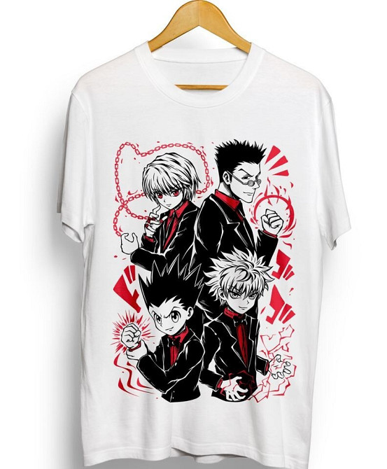 Футболка мужская аниме Охотник × Охотник оверсайз (S/M/L) Черний AnimeJ1190 Днепр - изображение 7