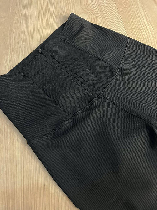 Лосини жіночі Kenalin D3 з корсетним поясом на блискавці тонкі чорні, чорний, SM Одеса - фото 9