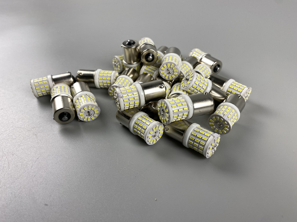 Лампа LED стоп-сигнал покажчик повороту 12V 57 led діодів цоколь 1156 BA15s Мукачево - фото 3