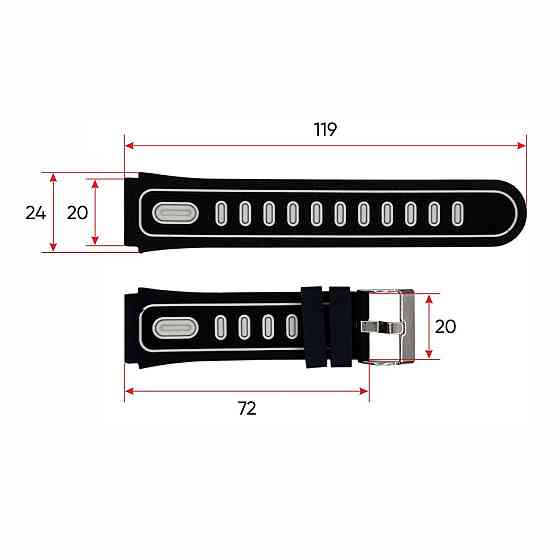 Ремешок для смарт часов DF91 Black SBR Киев
