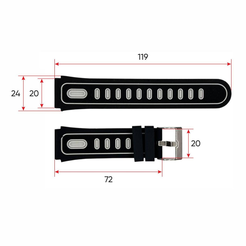 Ремешок для смарт часов DF91 Black SBR Киев - изображение 3
