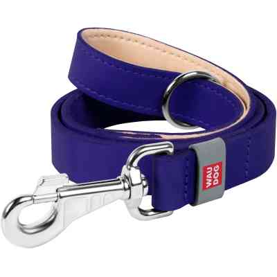 Повідок для собак WAUDOG Classic шкіряний Ш 14 мм Д 122 см фіолетовий (08139) Вінниця