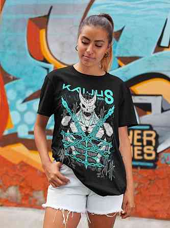 Футболка для мальчика аниме Каиджу Но Мина Схиро оверсайз (рост от 165 до 180 ) Черний AnimeJ1150m Днепр